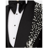 Luxury Men's Rhinestone Paisley Tuxedo Black Blazer - Image 4