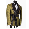 Men's Gold Tuxedo with Rhinestone Slim Blazer for Prom Party Wedding - Image 3