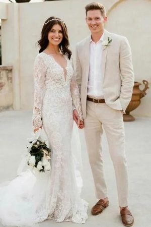 Simple Beach Wedding Groom Attire 2 Pieces Mens Summer Suits
