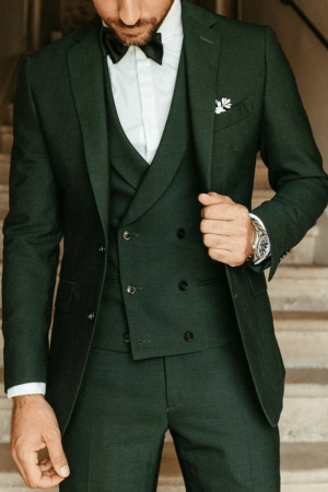 Emerald Green Suit for Men 3 Piece Beach Wedding Suit